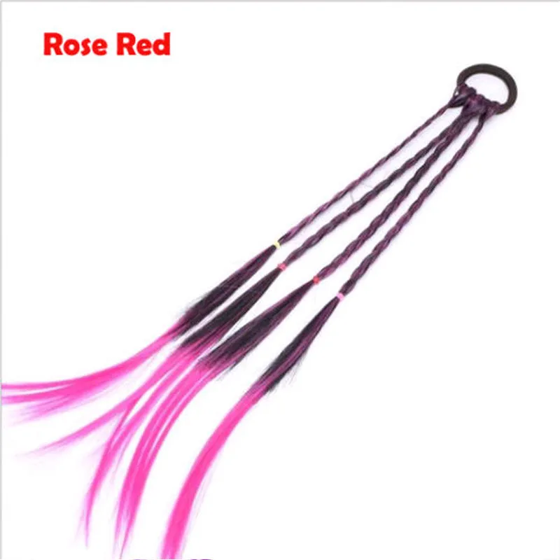 

Brand New Women Ladies Braided Synthetic Hair Plaited Plait Elastic Headband Hairband Wig Vogue Cool Colorful Artificial Braids