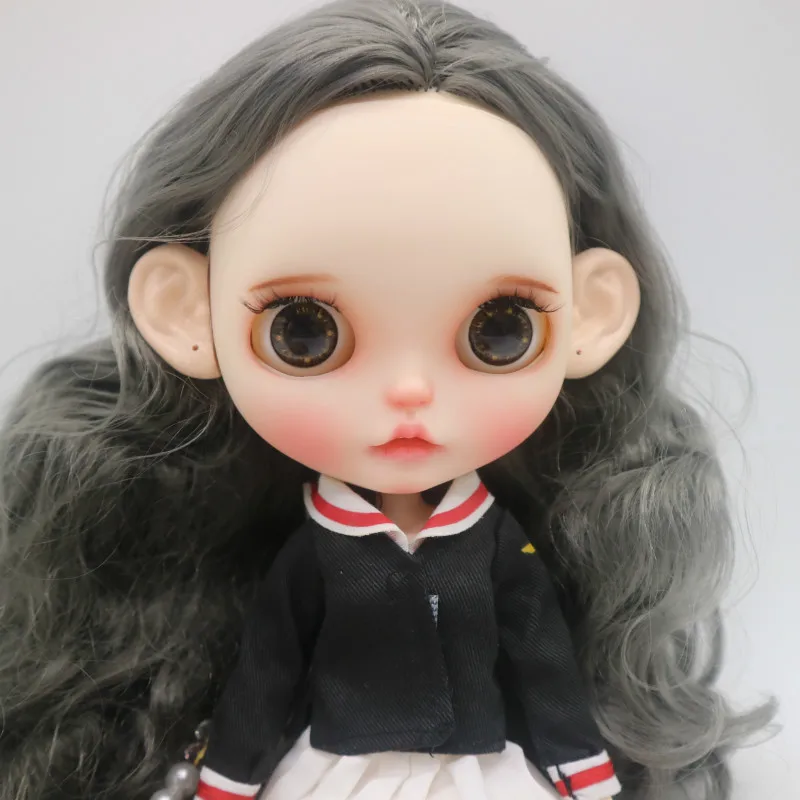 Blyth девушка Подгонянная кукла NO.20190426-3 - Цвет: No bangs nude doll