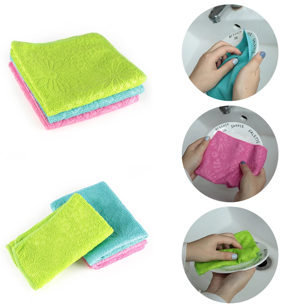 Антисмазка для посуды бамбуковое волокно Мочалка полотенец кухонные бытовые