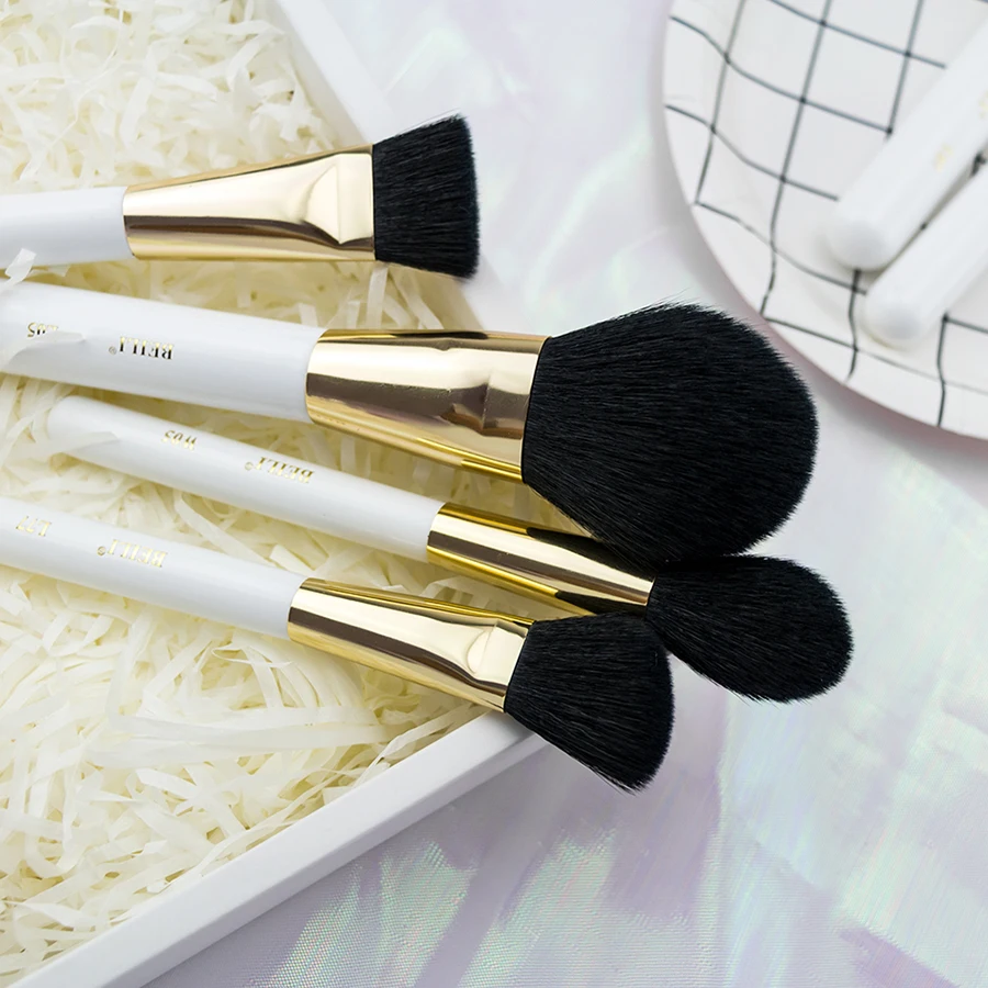 BEILI 2019 Роскошные 32 шт жемчужно белые кисти для макияжа Набор Профессиональный