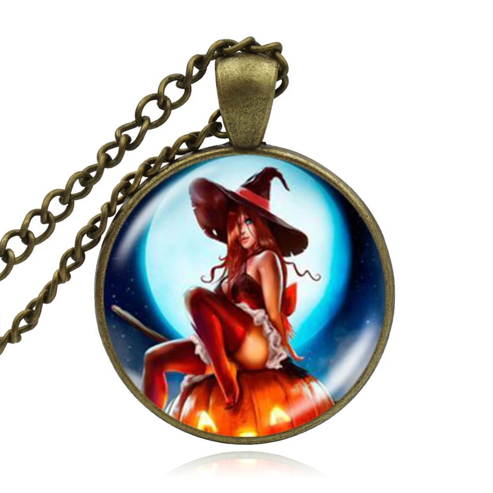 KARAIRIS сексуальная ведьма с подвеска метла изображением полной Луны ювелирные