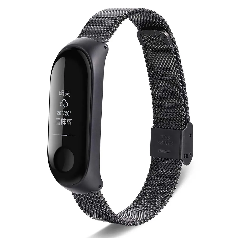 Браслет из нержавеющей стали для Xiao mi Band 3 ремешок Сменные аксессуары браслет для Xio mi Xaio mi Xia mi xaomi mi Женский или мужской