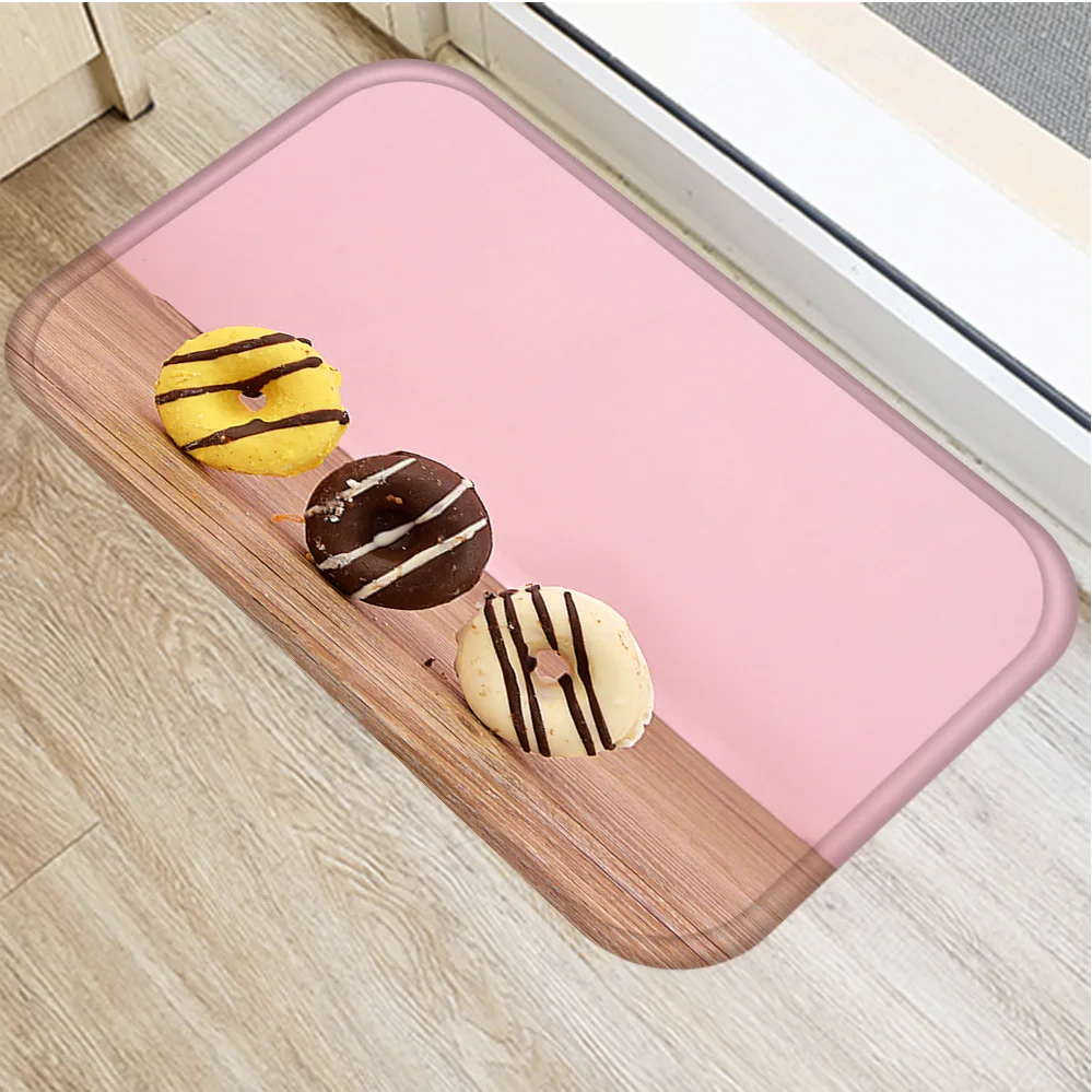 

40x60cm Cute Diy Print Floor Mat Bathroom Ground Mat Slip Door Bath Pad Rug Living Room Kitchen Carpet Home Decor