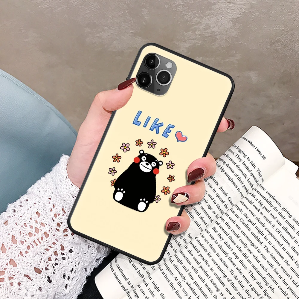 

Japanese Cute Kumamon Phone Case For IPhone 5 5S SE 5C 6 6S 7 8 Plus X XS XR 11 12 Mini Pro Max 2020 black Bumper Trend Funda