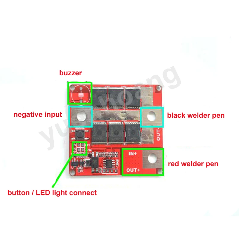 

1set 6MOS 1800A Spots Welding Machine Controller Board 6-24V 18650 26650 32650 Lipo Battery DIY Portable Welder Pen Assembly Kit