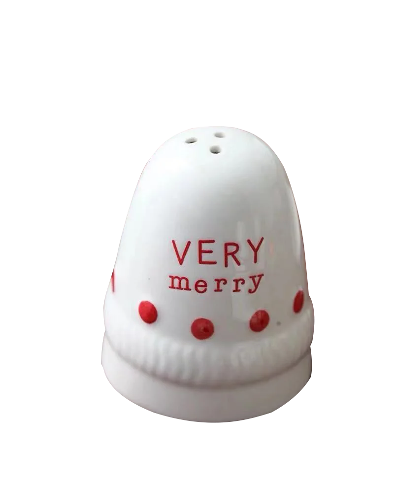 

Christmas ceramic hand-painted embossed seasoning bottle