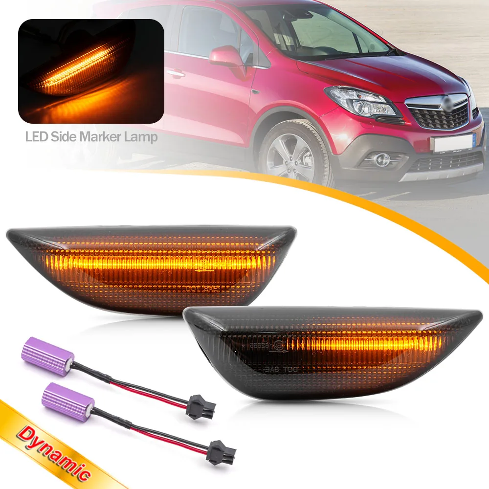 

Светодиодсветодиодный динамические боковые габаритные огни для Chevrolet Trax, Opel, Mokka, X, Vauxhall, боковые указатели поворота 2012, 2016, 2018
