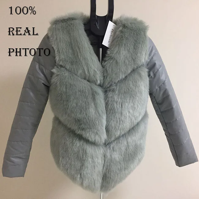 

Fashion Autumn Winter Coat Thick Warm Women Faux Fox Fur Vest High-Grade Jacket Colete Feminino Plus Size 3XL