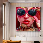 Абстрактные изображения дамской женщины на холсте пузыри поп-арт стиль плакат и принты Настенный декор картины для гостиной домашний декор