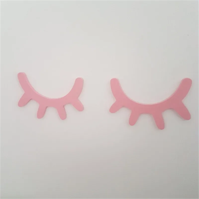 1 пара в скандинавском стиле милые деревянные 3D ресницы настенная декоративная