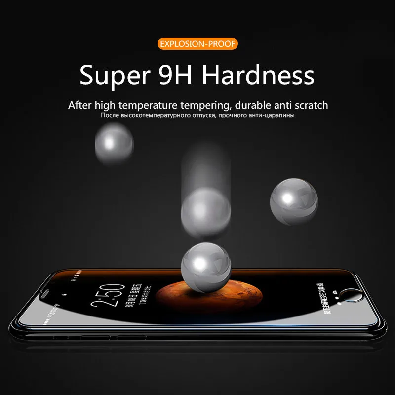 3 шт. закаленное стекло для iPhone 7 8 6 6s Plus 5 5S SE Защита экрана для iPhone X XR XS 11 Pro Max Защитная стеклянная пленка