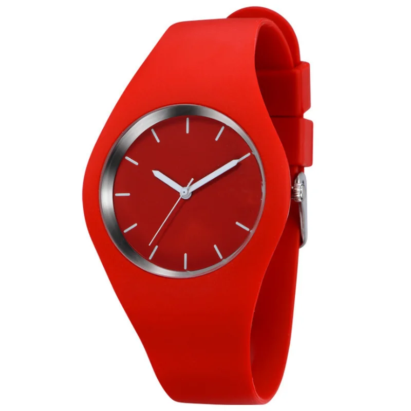 Модные силиконовые водонепроницаемые часы спортивные наручные женские