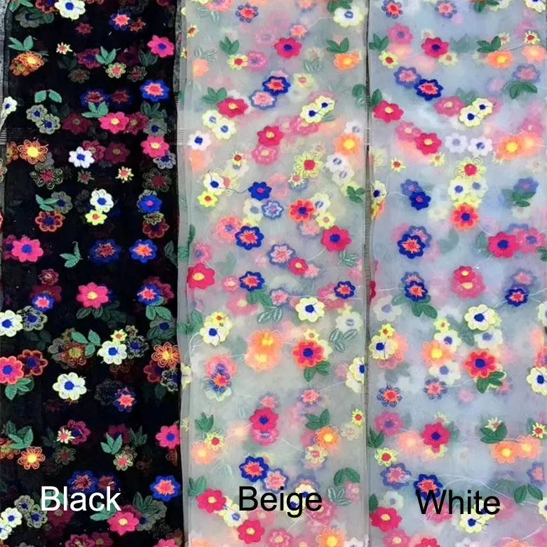 Прозрачная мягкая хлопковая кружевная ткань с вышивкой сделай сам ширина 130 см |