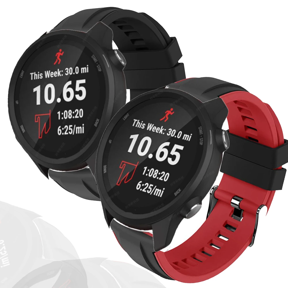 

Ремешок силиконовый 20 мм для смарт-часов Garmin Forerunner 245 645, браслет для смарт-часов, браслет для Garmin Vivoactive3