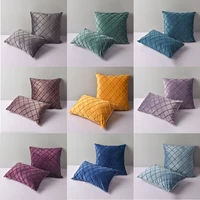 30x50 45x45 50x50 throw velevt sofa cushion cover solid pillowcase for bed and chair blue purple yellow grey home decor