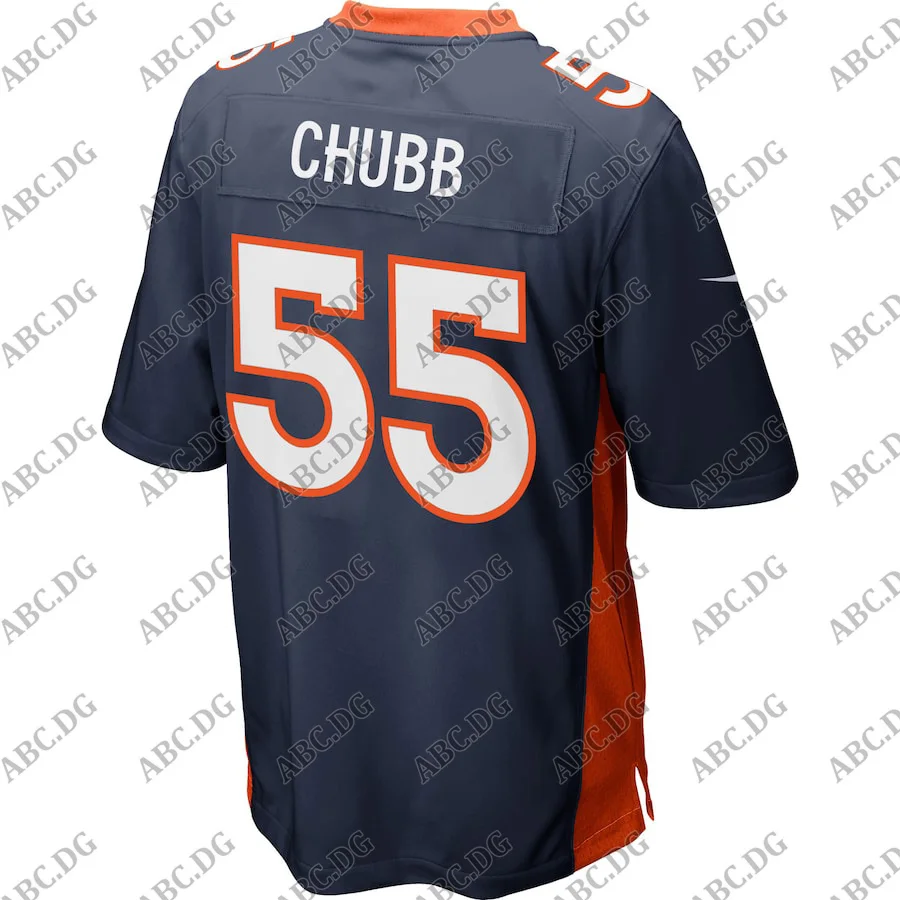 

Customized Stitch American Football Jersey Men Women Kid Youth Denver Bradley Chubb Navy Game Jersey