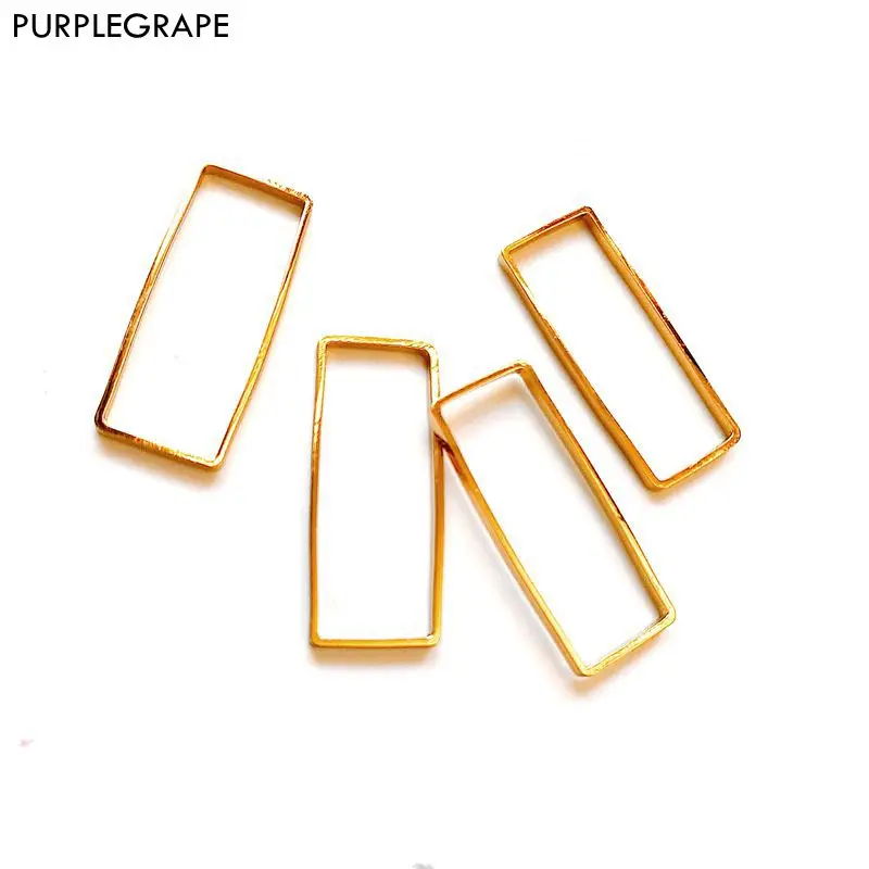 

PURPLEGRAPE Minimalism Geometry Japanese and Korean fashion Box Earrings DIY Handmade Pendant A pack of 10