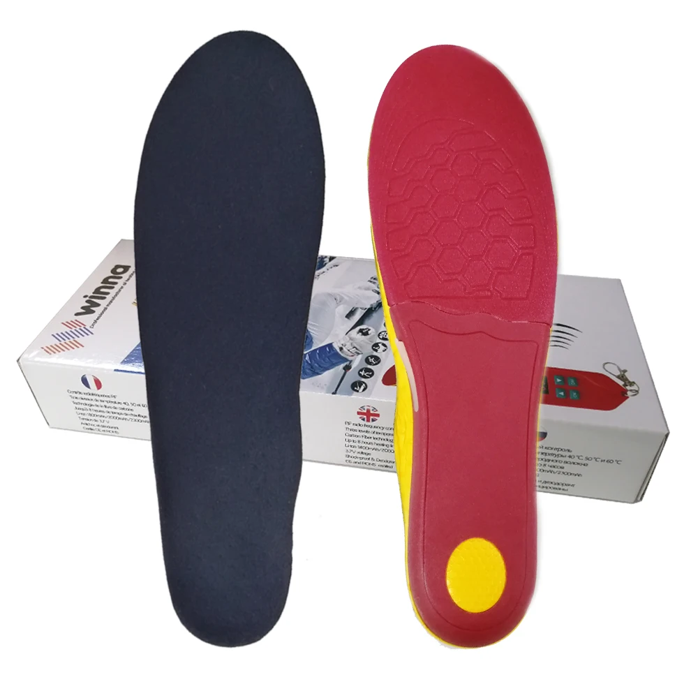 Electrically Heated Thermal Arch Support 2000mAh with Rechargeable Battery Heated Insole Winter Shoes Pads For Skiing
