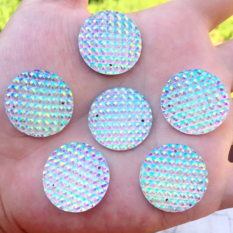 12 шт 25 мм круглые смолы 2 отверстия кнопки Стразы хрустальные каменные бусины