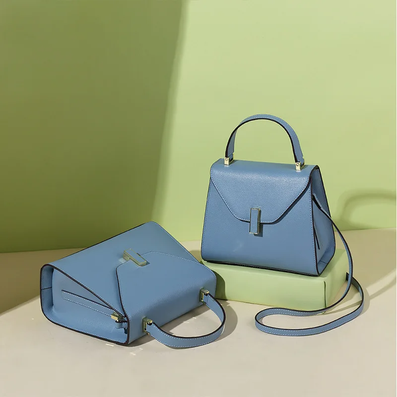 Новинка 2021 кожаные сумки с замком и узором Личи Повседневная маленькая