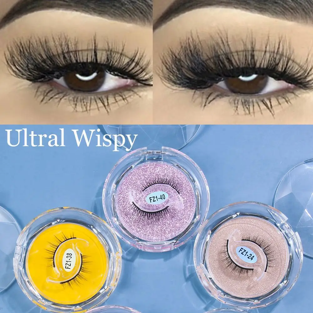 

5 Pairs Self-Adhesive False Eyelashes Handmade Ultra Wispy Lashes Natural Puffy Eye Lashe Fashion Eye Makeup Tools Glue-free