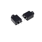 Вертикальный телефонный разъем 100 мм 5-контактный стерео аудио разъем для 3-полюсных наушников со сквозным отверстием DC30V 0.5A, 3,5 шт.