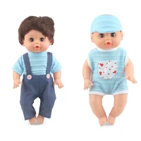 40cm lifelike simulation doll newborn baby toddler toys cute playmate drinking vinyl doll set montessori infants playmates gift