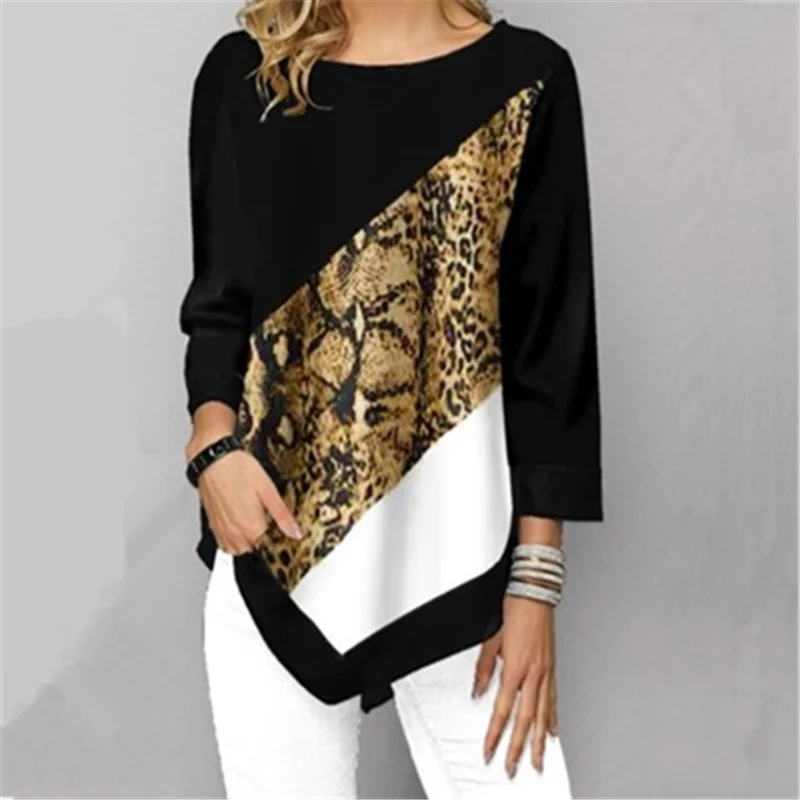 Женская футболка 2020 размера плюс Топ с длинным рукавом бойфренд повседневная