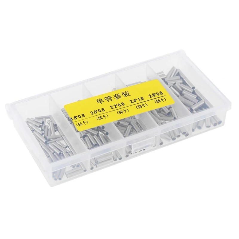 Горячая HG-250Pcs/набор одностворчатая ОБЖИМНАЯ втулка рыболовная леска провод