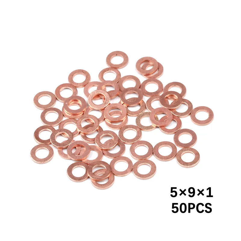 Шайбы Медные Плоские 10x14x1 мм 100/50 шт. | Строительство и ремонт