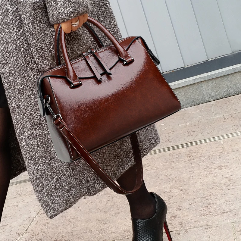 

Женская сумка-мессенджер из натуральной кожи, сумка на одно плечо, переносная вместительная сумка через плечо, модная Бостонская сумка Gg, 2021