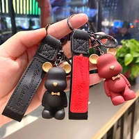 new bow tie bear keychain cute cartoon doll pendant car bag keychain creative gift