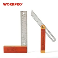 workpro 2 in 1 angle rulers gauges 8 tri square 9 sliding t bevel with wooden handle level measuring tool