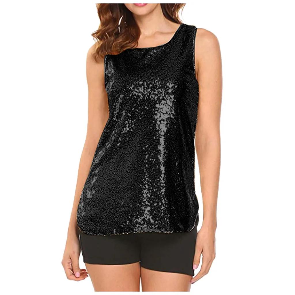 Женская майка блестящая с блестками и ремешками женская сексуальная v-образным