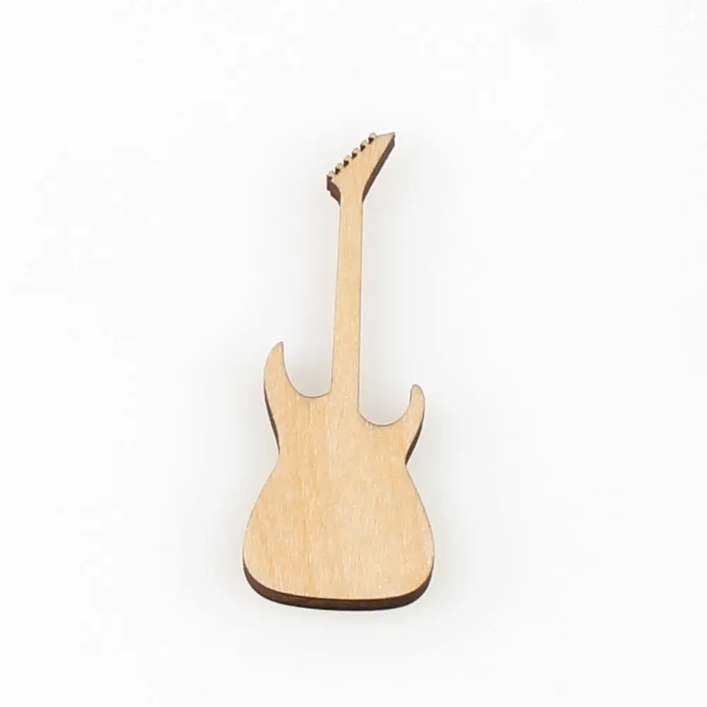 Форма гитарного инструмента лазерная вырезка талисмана рождественские