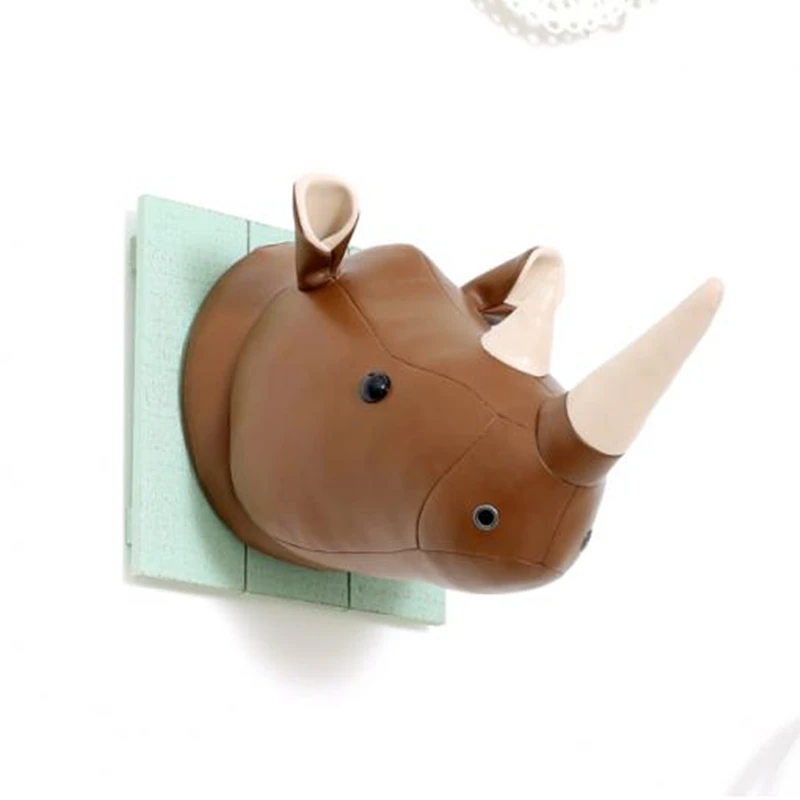 Искусственная кожа животные носороги настенный орнамент искусство для дома