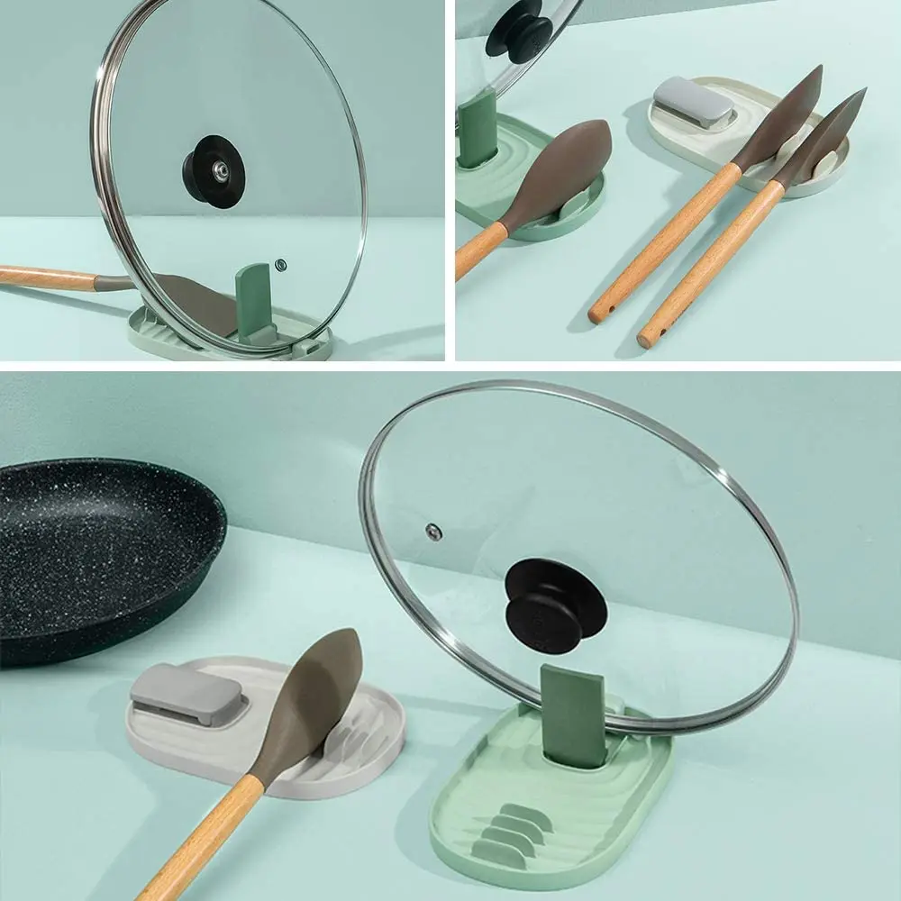 

Multifunctional Spoon Rest And Pot Lid Holder Foldable Spoon Rest Spoon Holder Utensil Rest Stove Organizer Cutting Board Rack