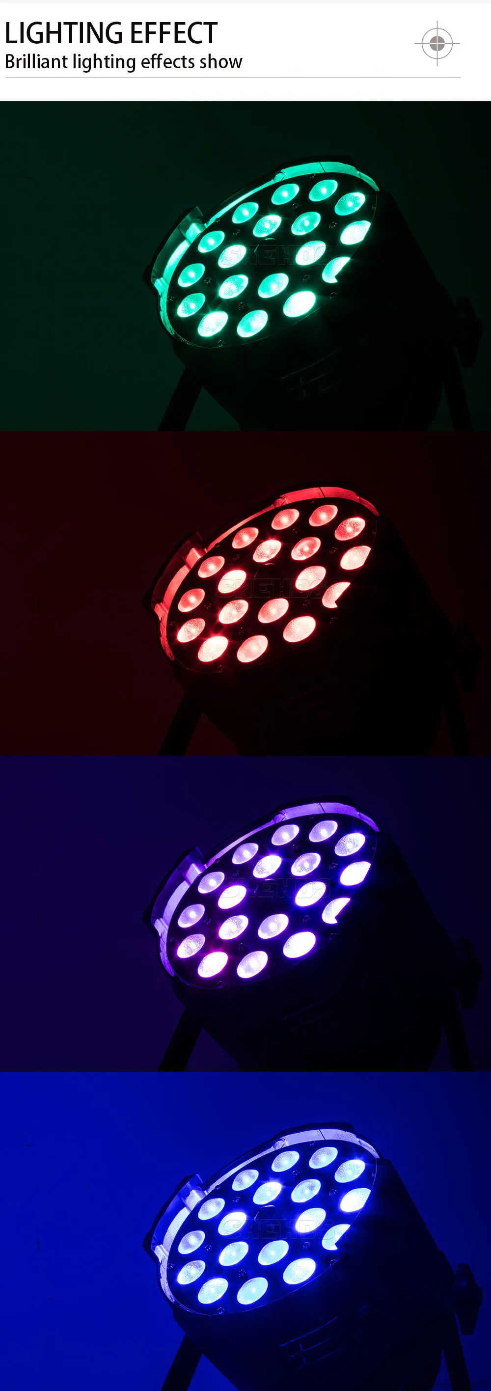 18x18W RGBWA+UV 6in1 LED Par Light Outdoor Zoom Par Can Zoom Led Par Light For Birthday Party Wedding Dj Disco Dance Floor Clubs