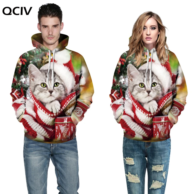 

3D Print Pullover Hoodie Sweatshirt Christmas matching couple outfit hoodies Men Women Autumn Winter Plus Size Clothing