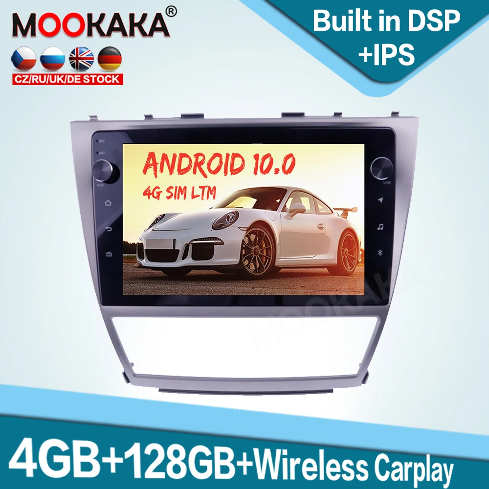 

128 ГБ Carplay Android 10,0 для Toyota Camry 2006-2011 Автомобильный мультимедийный плеер авторадио GPS-навигация аудио стерео головное устройство DSP