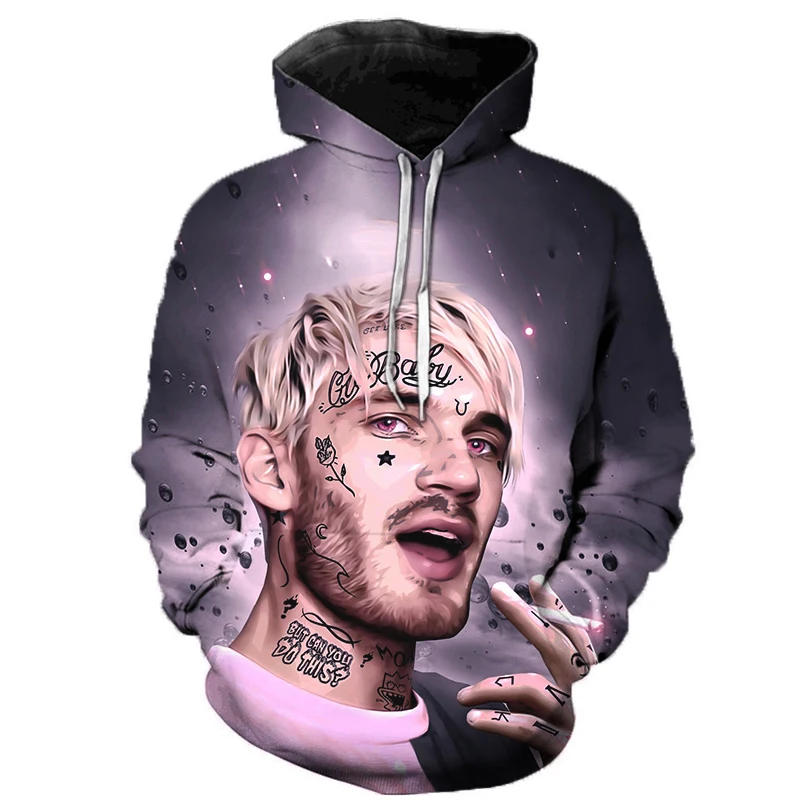 

New hip-hop rapper Lil Peep pattern charming and handsome fashion casual style hoodie 3D printing men's women's children's sweat