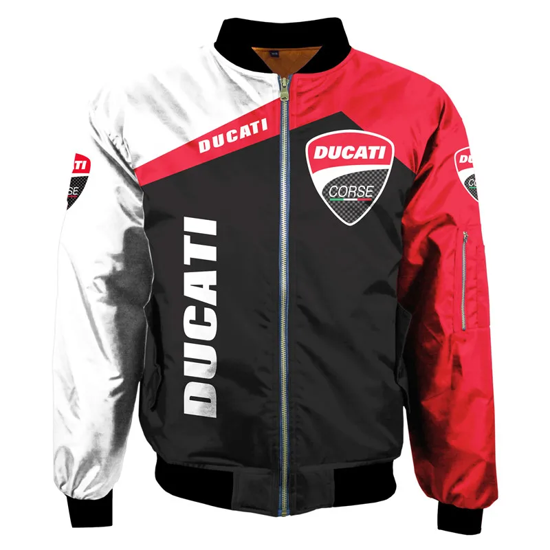 1 Новинка, Мужская стандартная куртка Ducati С цифровой печатью, высокое качество, Harajuku, повседневный стеганый мужской костюм - Цвет: 1
