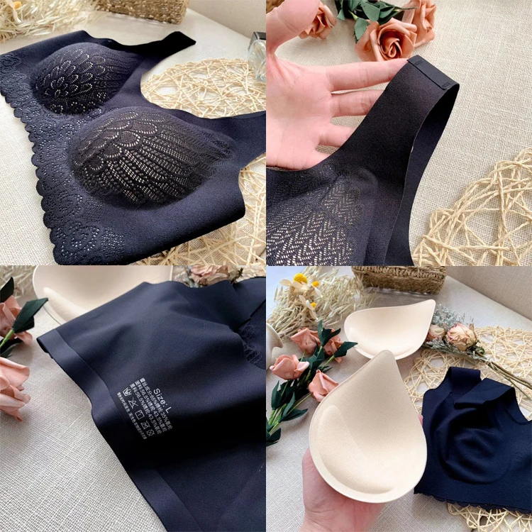 

6 Colors Thailand Underwear Seamless Women Push Up Sexy Sports Padded Bra Everyday Wire Free Plus Size Lingerie Cotton New Hot