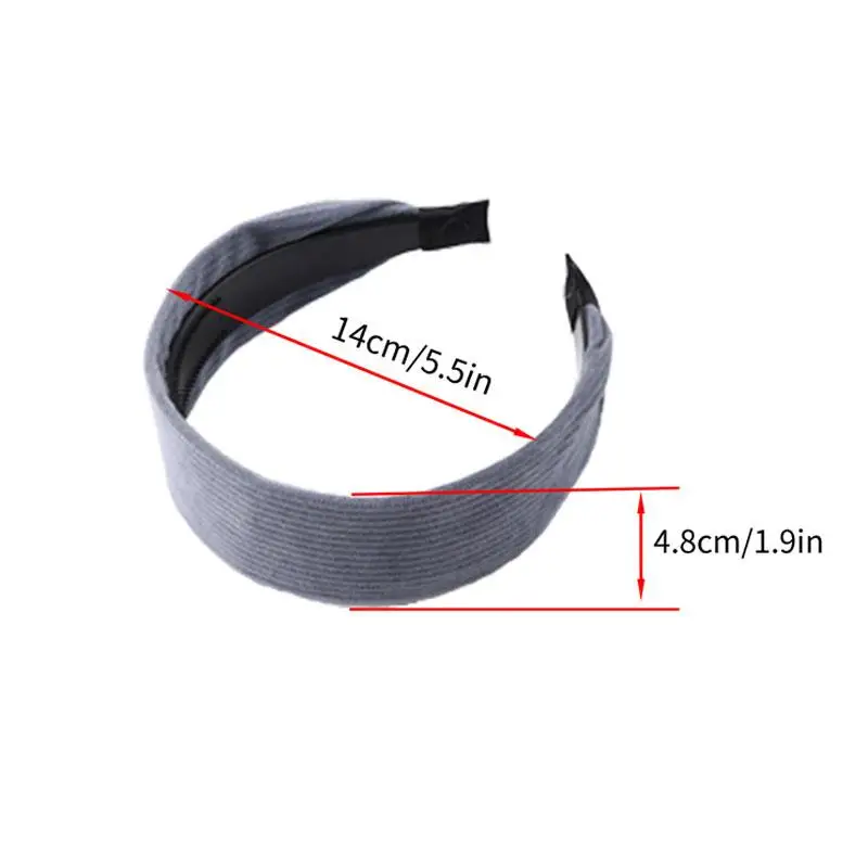 

Women Fashion Hairband Corduroy Striped Solid Color Headband For Women Fashion Hairband Handmade Hair Hoop Hair Accessories