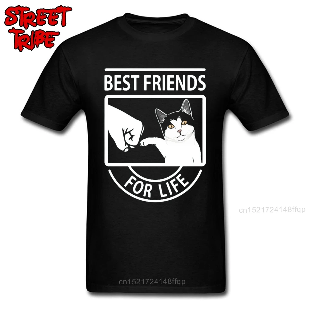 Мужская футболка прикольная кошка лучшие друзья для жизни персонализированные