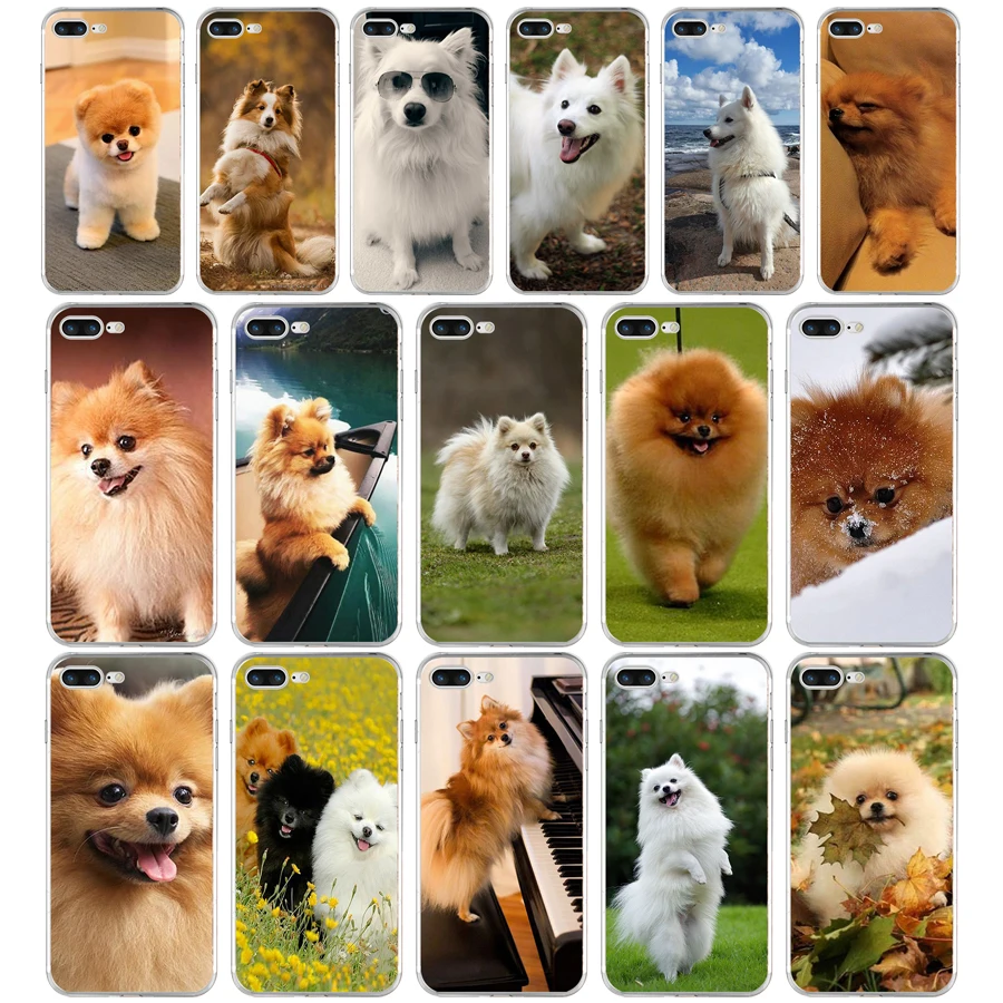 Мягкий силиконовый чехол из ТПУ с изображением Померанской собаки 379FG для Apple IPhone