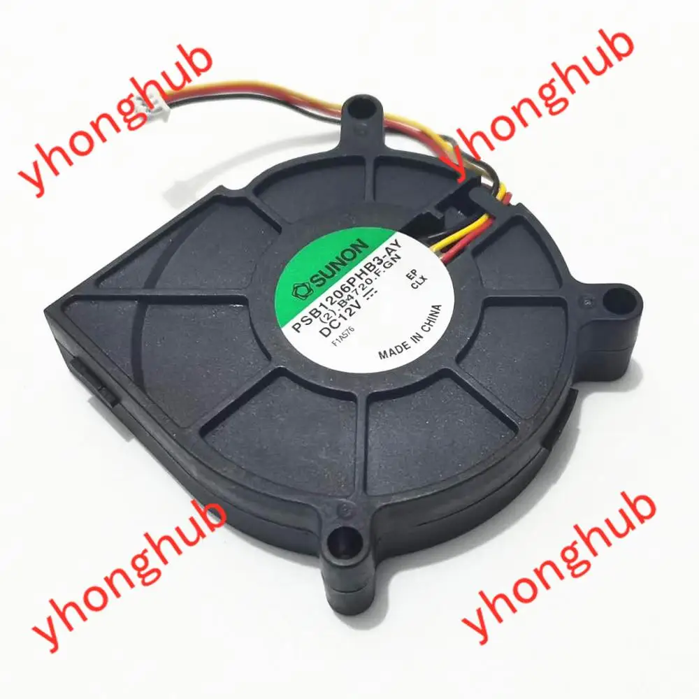 SUNON PSB1206PHB3 AY (2).B4720.F.GN AC/DC 12V 3 провода Сервер вентилятор охлаждения|blower fan|12v dc blower