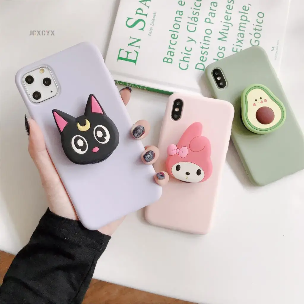 Мягкий чехол для телефона с 3d рисунком мелодии iphone X XR XS 11 Pro Max 6 7 8 plus держатель samsung