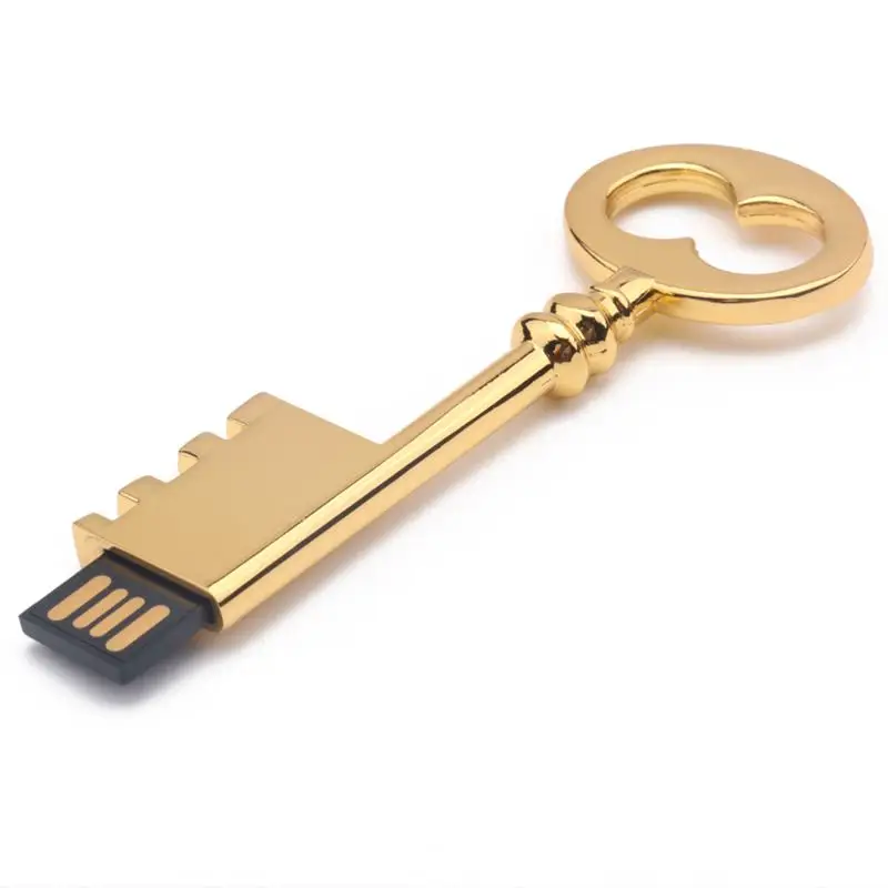 Миниатюрный металлический золотой ключ USB флеш накопитель флешка U диск|USB
