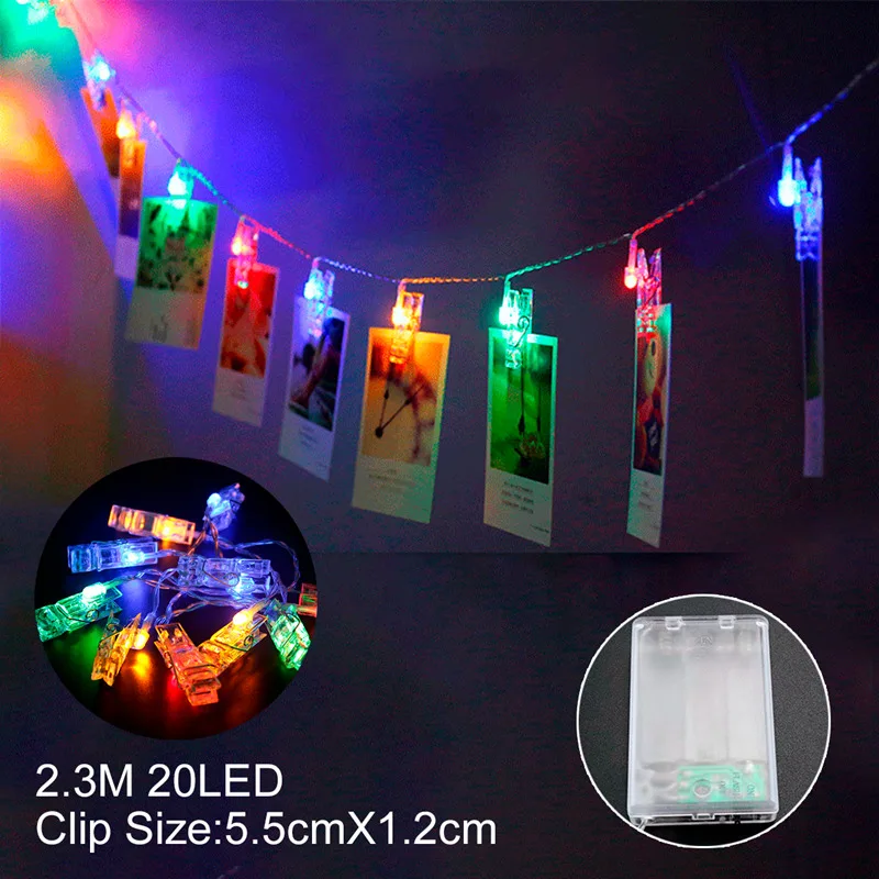 led Clip light 4 20LED Наружное освещение рождественнской елки украшения Рождественские украшения для дома Снеговик Лось Снежинка Рождественский кулон - Цвет: led Clip light 4